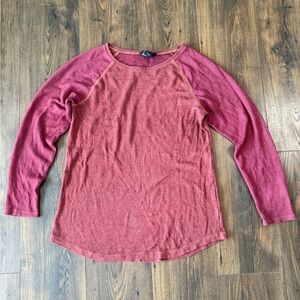 Pendleton Women’s Raglan Long Sleeve Rust/Dusty Rose Size Medium